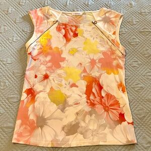 CALVIN KLEIN Women’s Floral Tank Top, Size Medium, EUC